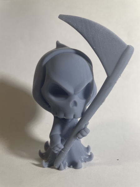 Cartoon Grim Reaper, aka DEATH. Resin printed, unpainted Halloween gift/decor