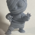 Cartoon Mummy, 3d printed resin, unpainted, halloween figure, scary cute toy