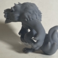 Cartoon Werewolf, 3d printed, unpainted resin figure, Halloween
