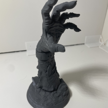 Zombie Hand Bursting From the Ground! 3d printed unpainted resin model