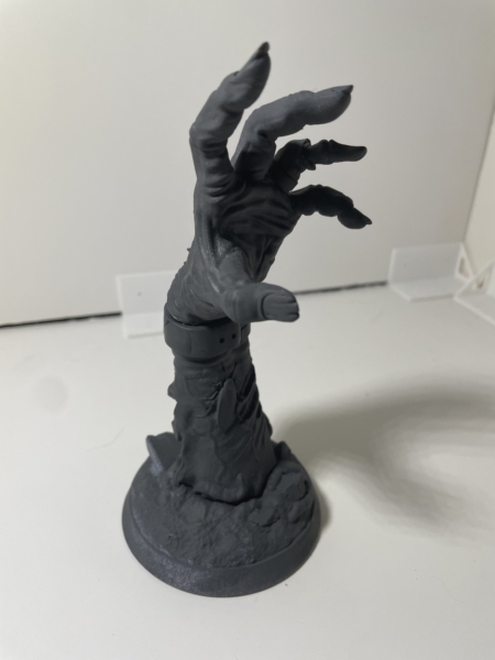 Zombie Hand Bursting From the Ground! 3d printed unpainted resin model