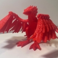 Articulated Phoenix 3D Printed Desk Toy / Firebird / Flexi Factory / Fidget Toy