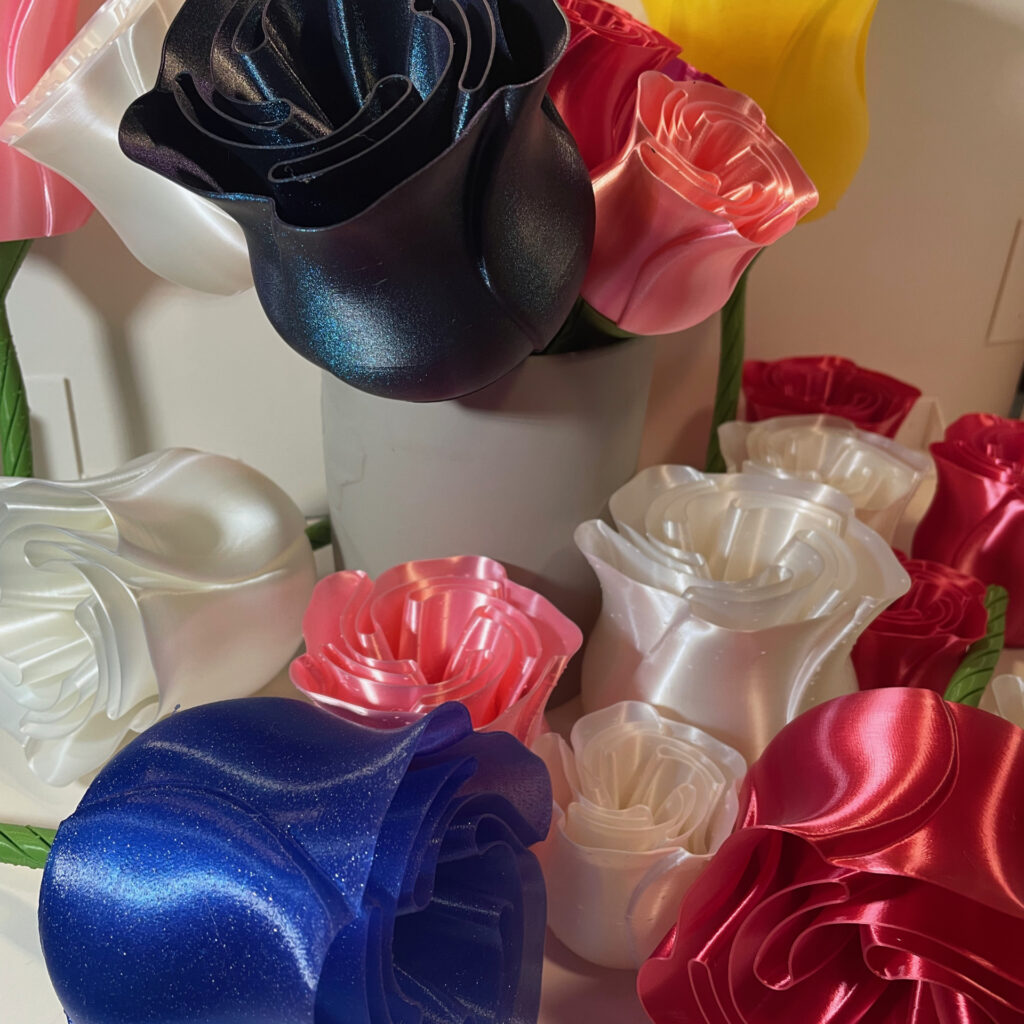 3D Printed Roses for Valentine's Day or Whenever